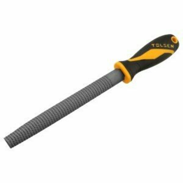 Tolsen 8 Half Round Wood File Special Tool Steel, Two-Component Plastic Handle 32025